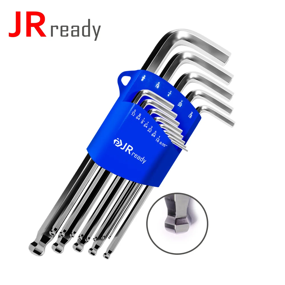 JRready-Industrial Grade Hex-L Key Allen Wrench, Mechanical Maintenance, Imperial Tools,Torque Wrench, Torque, AW-I1310 S2, 13P