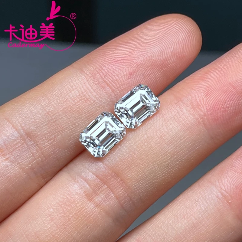 Emerald Cut D VVS Moissanite Loose Stone Top Quality Gemstone Beads For Jewelry Making