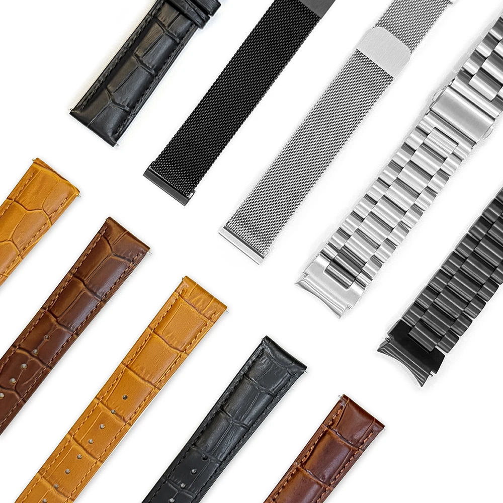 Better Luxury men women cowhide steel metal mesh watch band 18-22mm