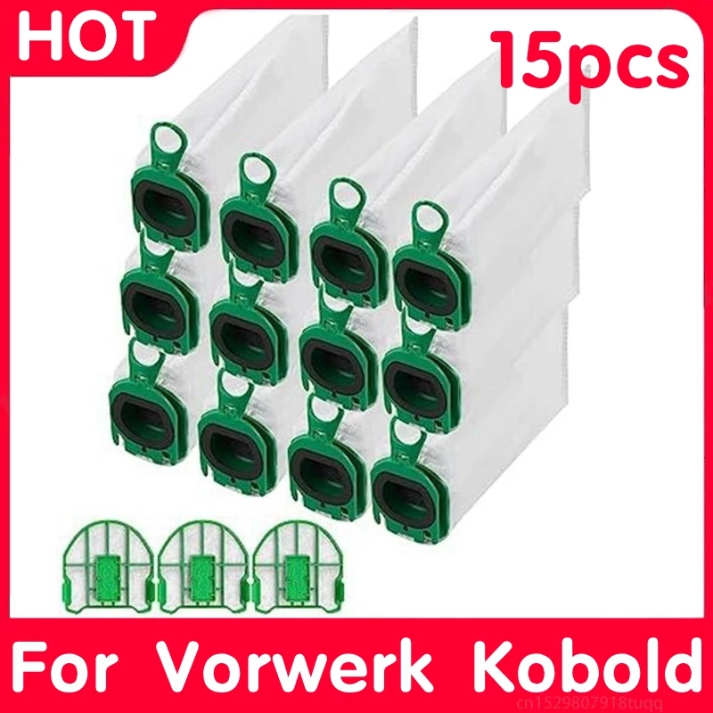 Dust Bags For Vorwerk Kobold VB100 FP 100 Filter Bags With 3 Motor Protection Filters Spare Parts Bags Vacuum Cleaner