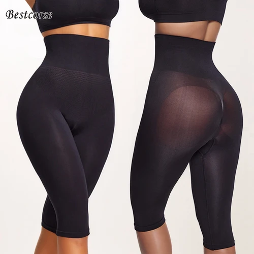 Imagen 2 del producto Faja moldeadora de muslos y piernas sin costuras para mujer, bragas moldeador de cintura alta para piernas largas, moldeador de cuerpo de compresión delgado, talla grande, bragas adelgazantes de control de abdomen