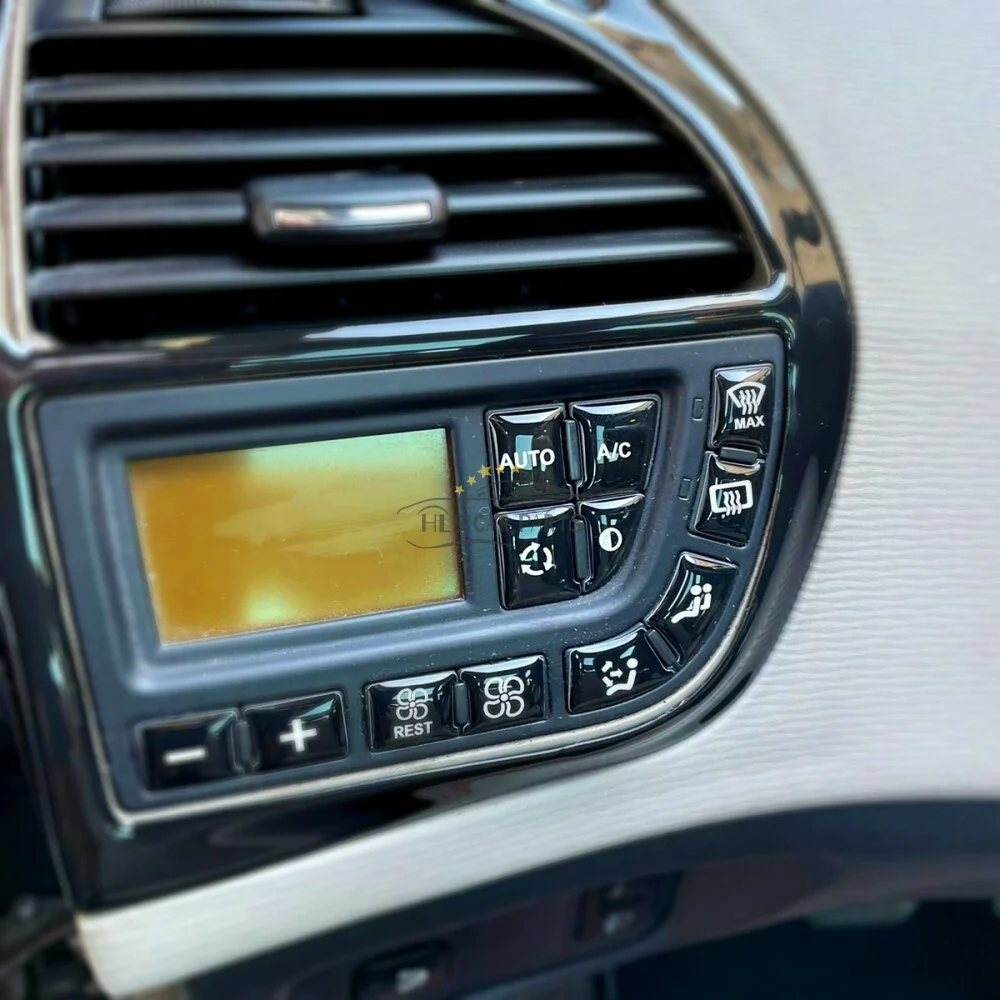 Button Sticker for C4 Grand Picasso 2007-2012 Models Black Color Climate Control Panel Replacement Renovation Set Free Shipping