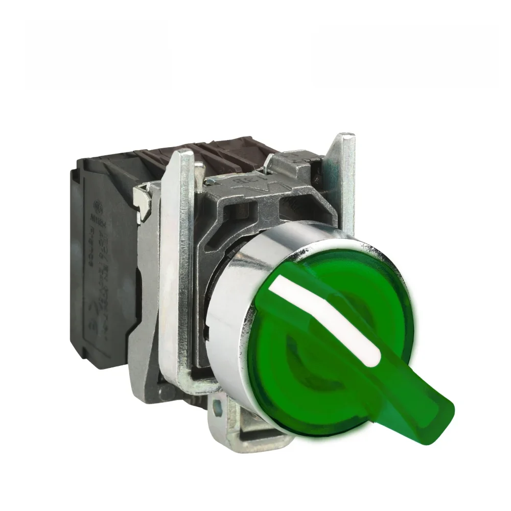 Schneider electrica-cyberall-luz seletor, diâmetro 22, 2 posição alça, 24 v, 1 na + 1 nc cor verde