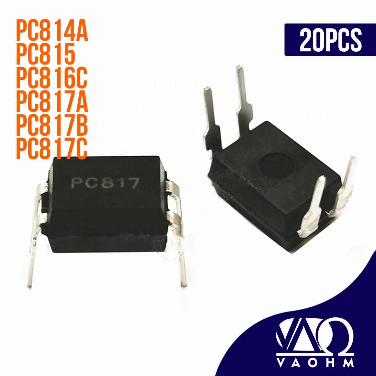 20PCS PC814A PC815 PC816 PC817B PC817C EL817 LTV814 LTV817 DIP-4 Optocoupler