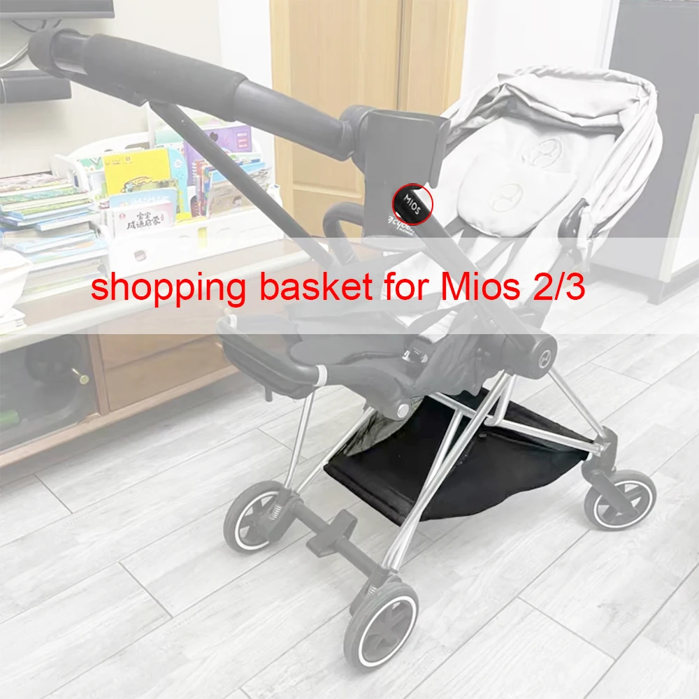 

Stroller Shopping Basket For Cybex Mios 2/3 Buggy Storage Bag Button Fastening Connection Direct Baby Replacement Accessories