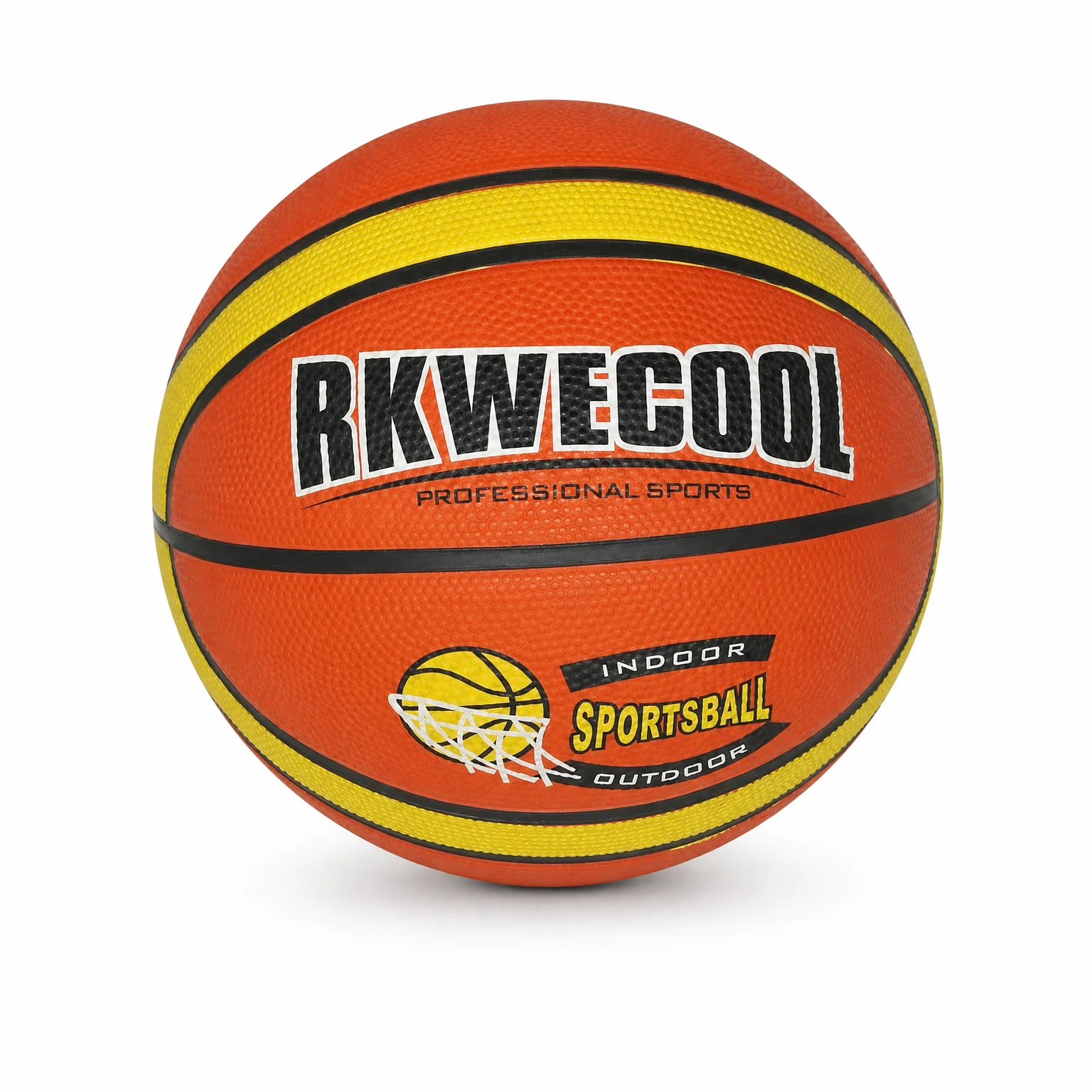 Duurzame rubberen basketbal 22,6 cm - Kwantumkorting, sportbal, koop meer en betaal minder