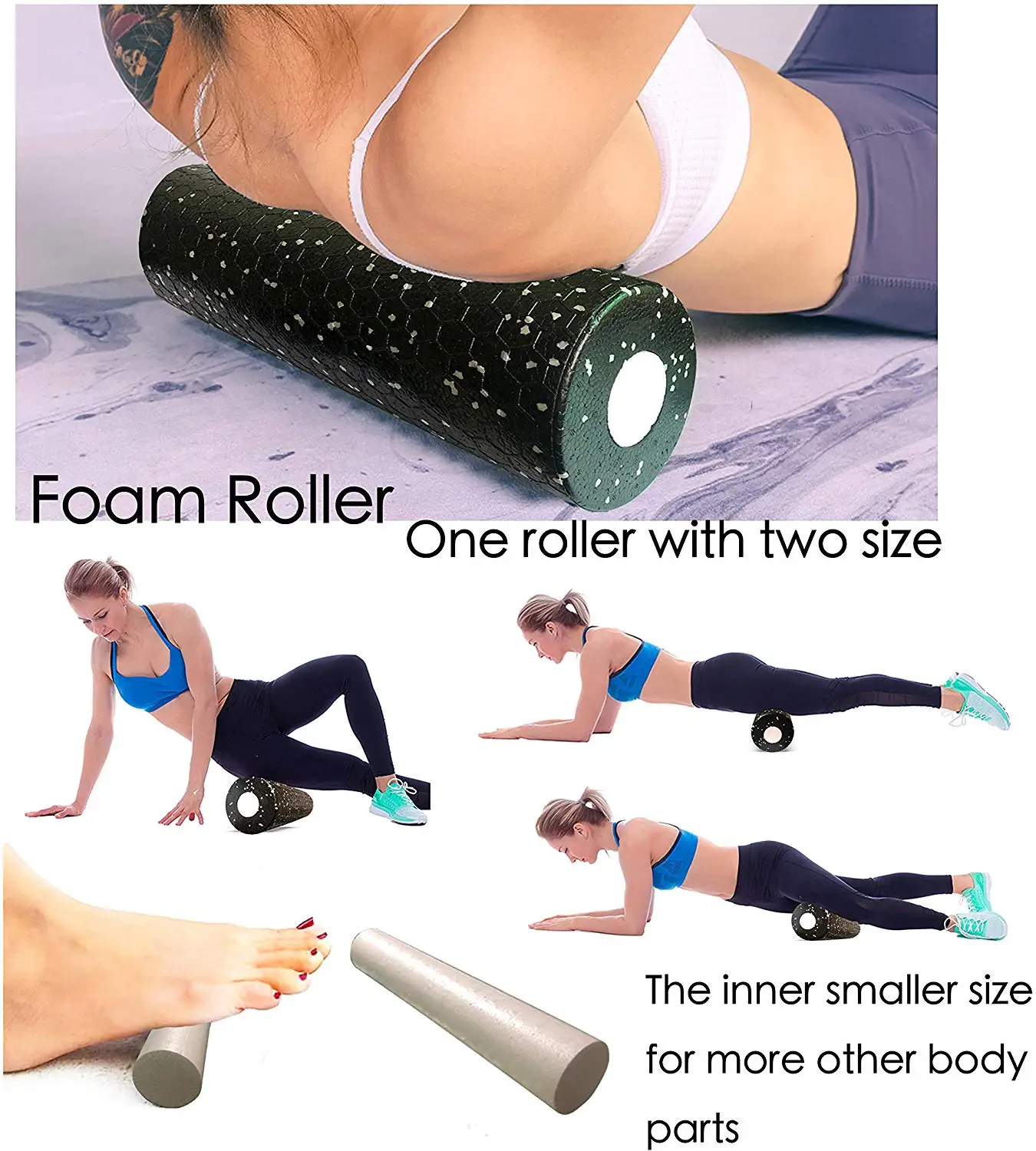 Yoga Roller Massage Balls Set Fitness Lacrosse EPP High Density Exercise Foam Roller Yoga Block Therapy Gym Relaxing Exercise