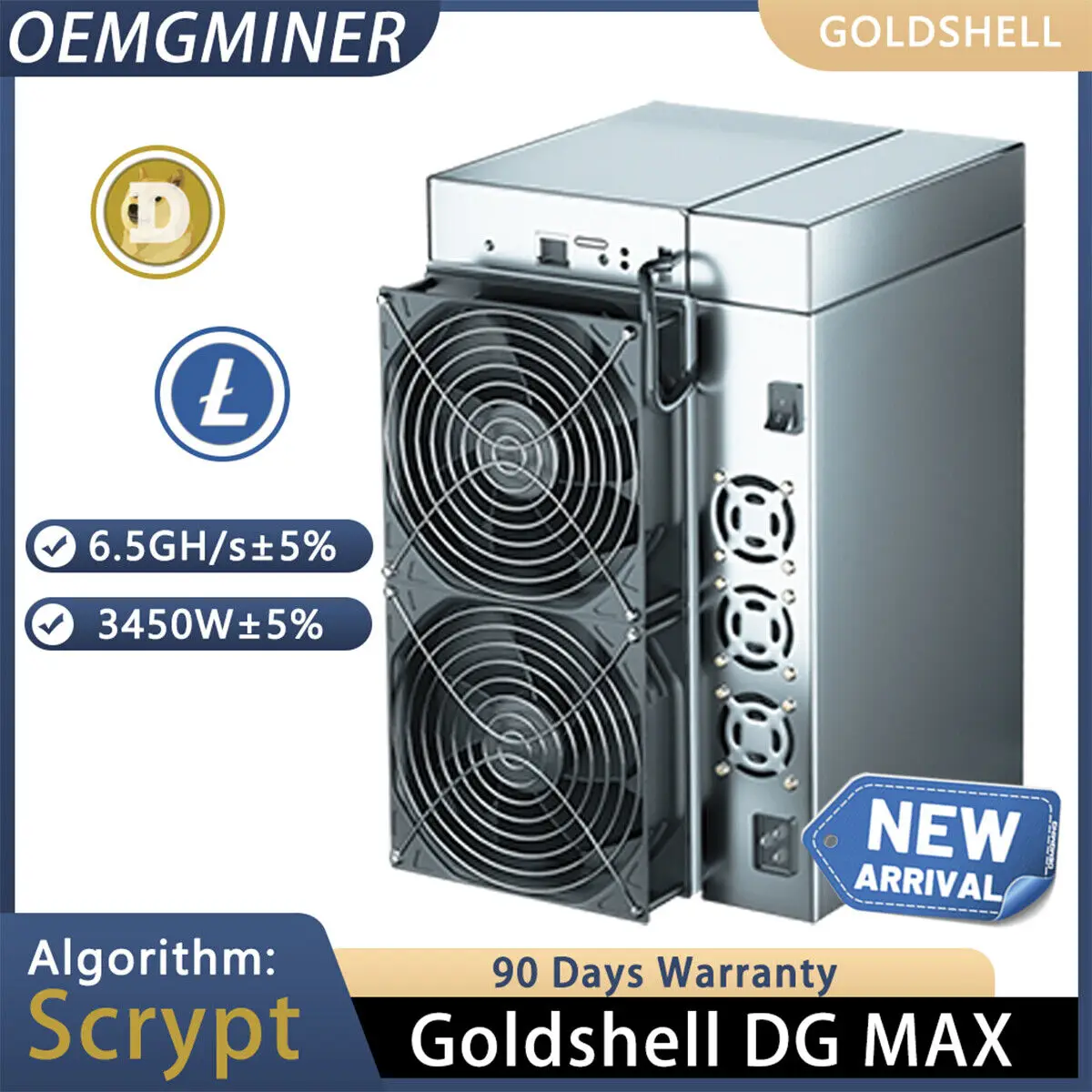 عرض خاص اشترِ 2 واحصل على 1 مجانًا جهاز تعدين Goldshell DG MAX الجديد 6.5GH 3400W LTC & Dog Miner متوفر في المخزون، اشترِ من الولايات المتحدة، توصيل سريع