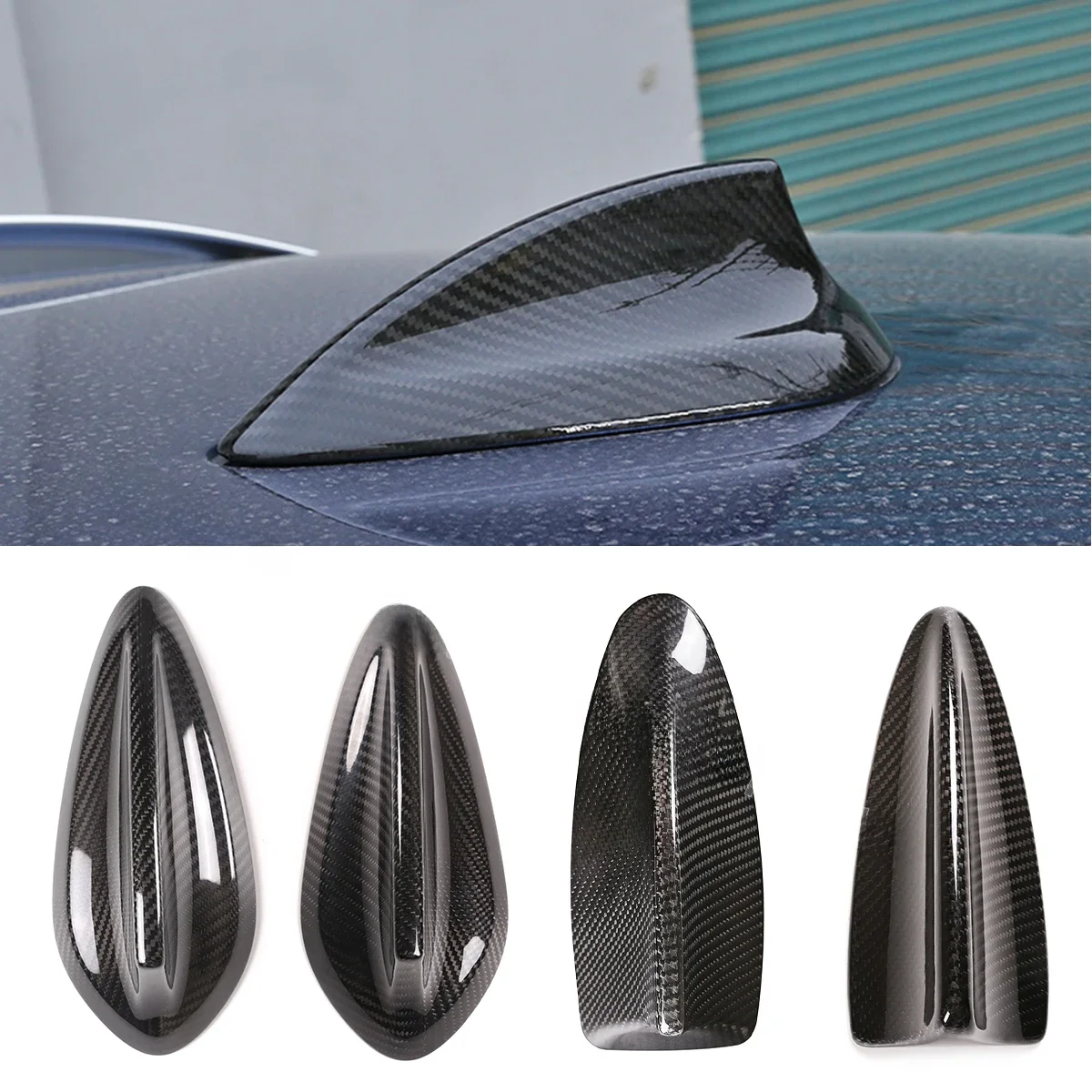 Prawdziwe włókno węglowe dla BMW M2 M3 M4 serii 123457 X1 X3 F22 F30 F34 F80 F87 F32 F36 F82 G11 G20 G12 G30 pokrywa antena płetwa rekina — 2