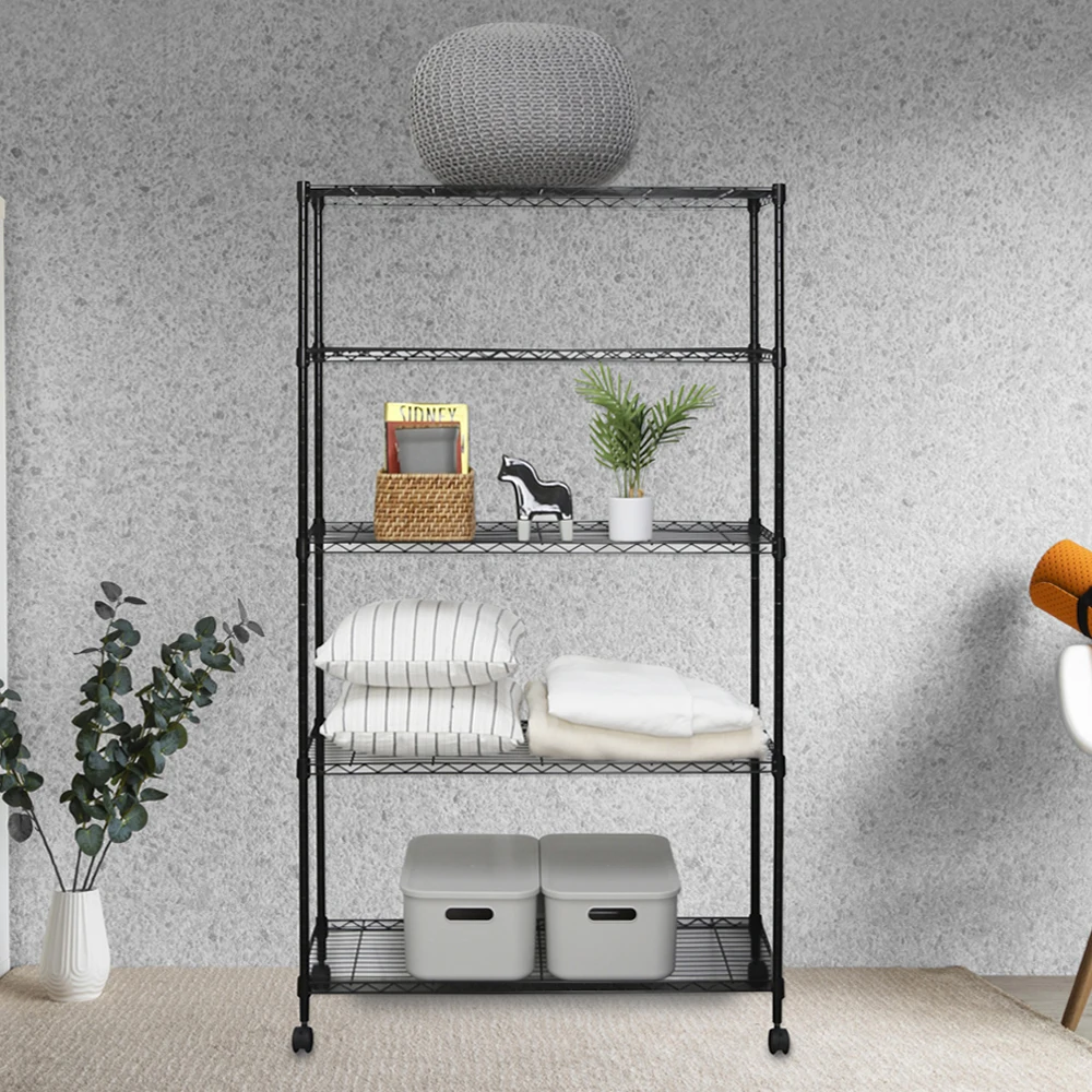 من السهل الحياة رف حديدي شرفة خزانة متعددة الأغراض رف شاشة وحدات الفجوة رف معدني 900 برو 5-Tier