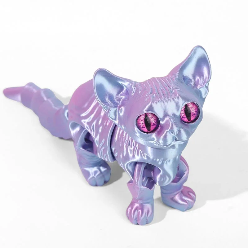 Jouet articulé de chats imprimés en 3d, figurine d'action de chaton mignon, décorations de maison, de chambre et de voiture, décor de bureau, cadeau de taxe de chat