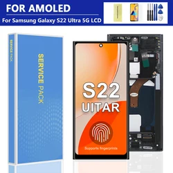 For AMOLED For Samsung S22 Ultra 5G LCD Display Digital Touch Screen For Samsung S22 Ultra 5G LCD G908 SM-S908B