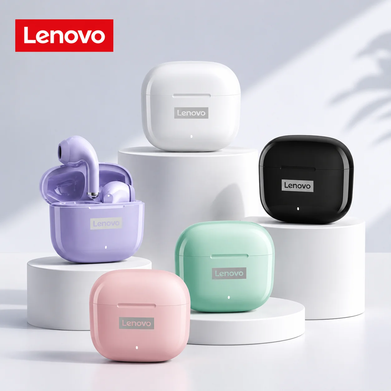 In Stock Lenovo LP40 PRO TWS Bluetooth5.4 Quick Connect Earphone Ergonomic Design Headphones Powerful Transmission Speed Headset