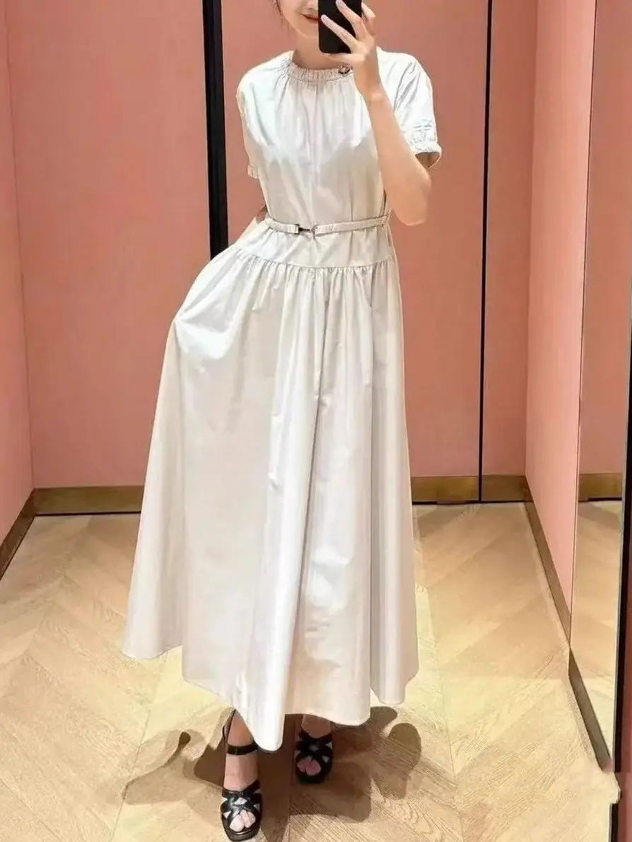 カジュアルなレディースサマービジネスレディコットンワンピース