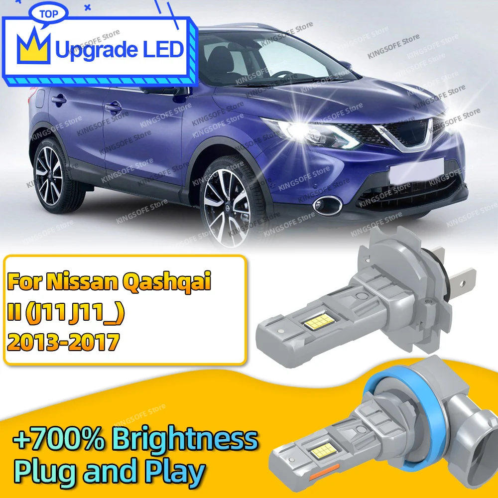 

2/4Pcs 30000LM Car LED Headlight Bulbs H11 H7 6000K CSP Chip Car Lamp For Nissan QASHQAI II J11 J11 2013 2014 2015 2016 2017