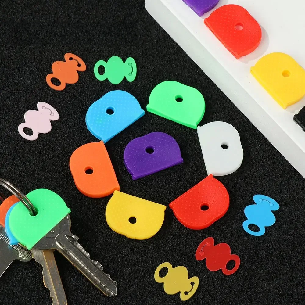 Serrures à clé souples en caoutchouc, 1 ensemble, mode, creux, multi-documents, capuchon prédire, couvertures de clé, Topper, porte-clés, étiquettes d'identification, étiquette, évaluation