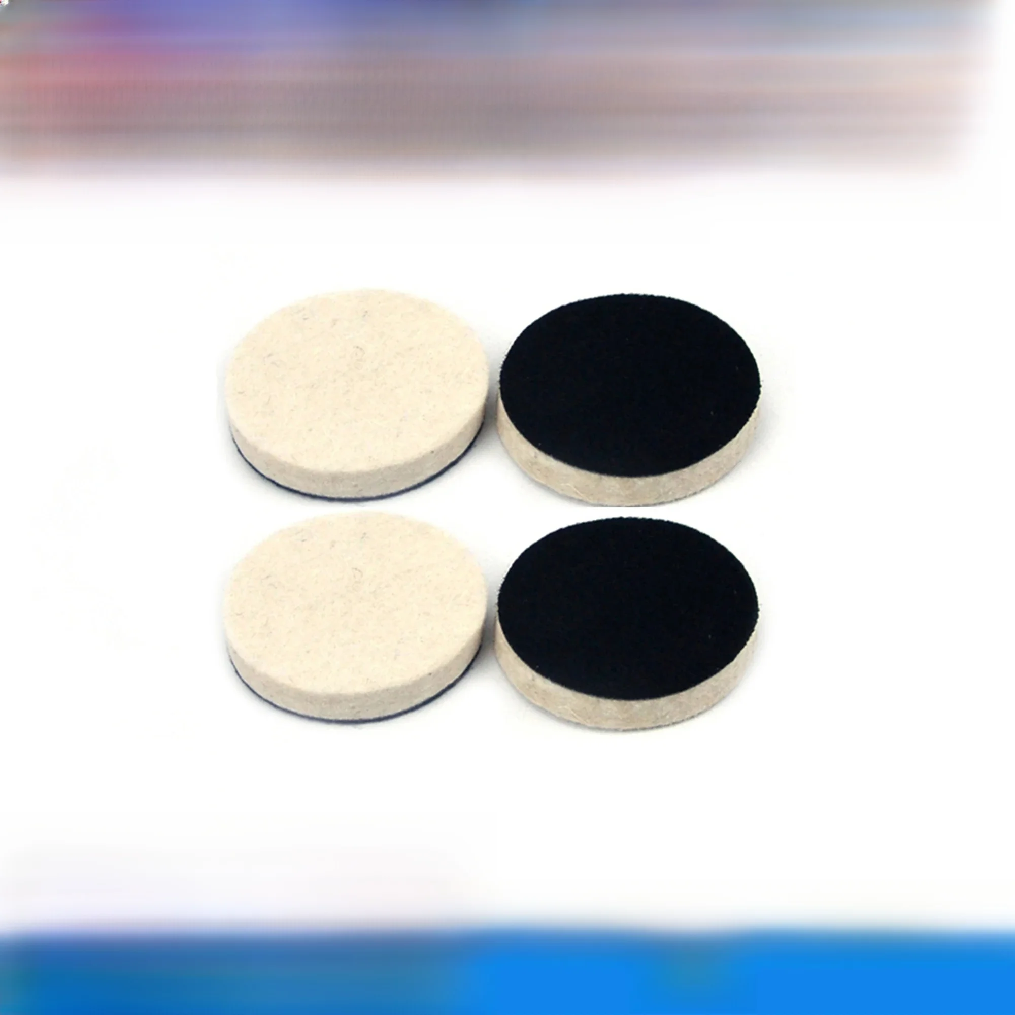 4 sztuk 2 Cal 50mm okrągły płyta do polerowania wełny uciekają podkład do szlifowania Pad samochód metalowe szlifowanie polerowanie mocy narzędzia akcesoria — zdjęcie 2