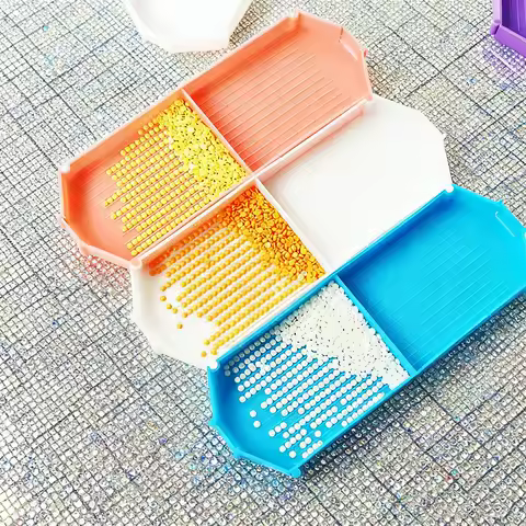 1pc Diamond Painting Flippable Tray / 2-In-1 Diamond Painting Tray With Pen Slot / Diy Diamond Painting Tray Tool Box.