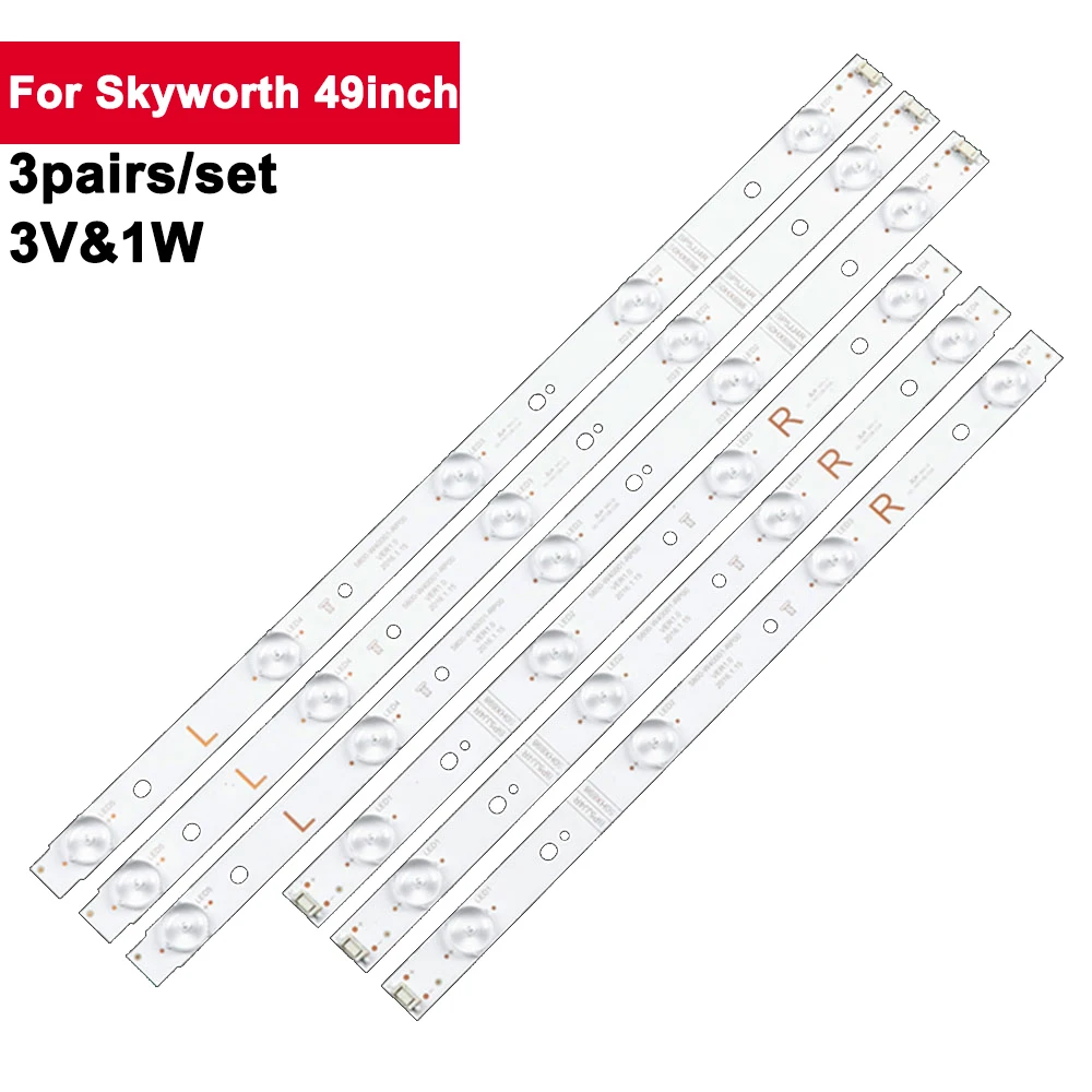 

3Pairs/Set 405+315mm LED Backlight TV Strips 3V 1W 5800-W40001-LP00 40inch TV Back Light Bar 40LE7120 40LE5120