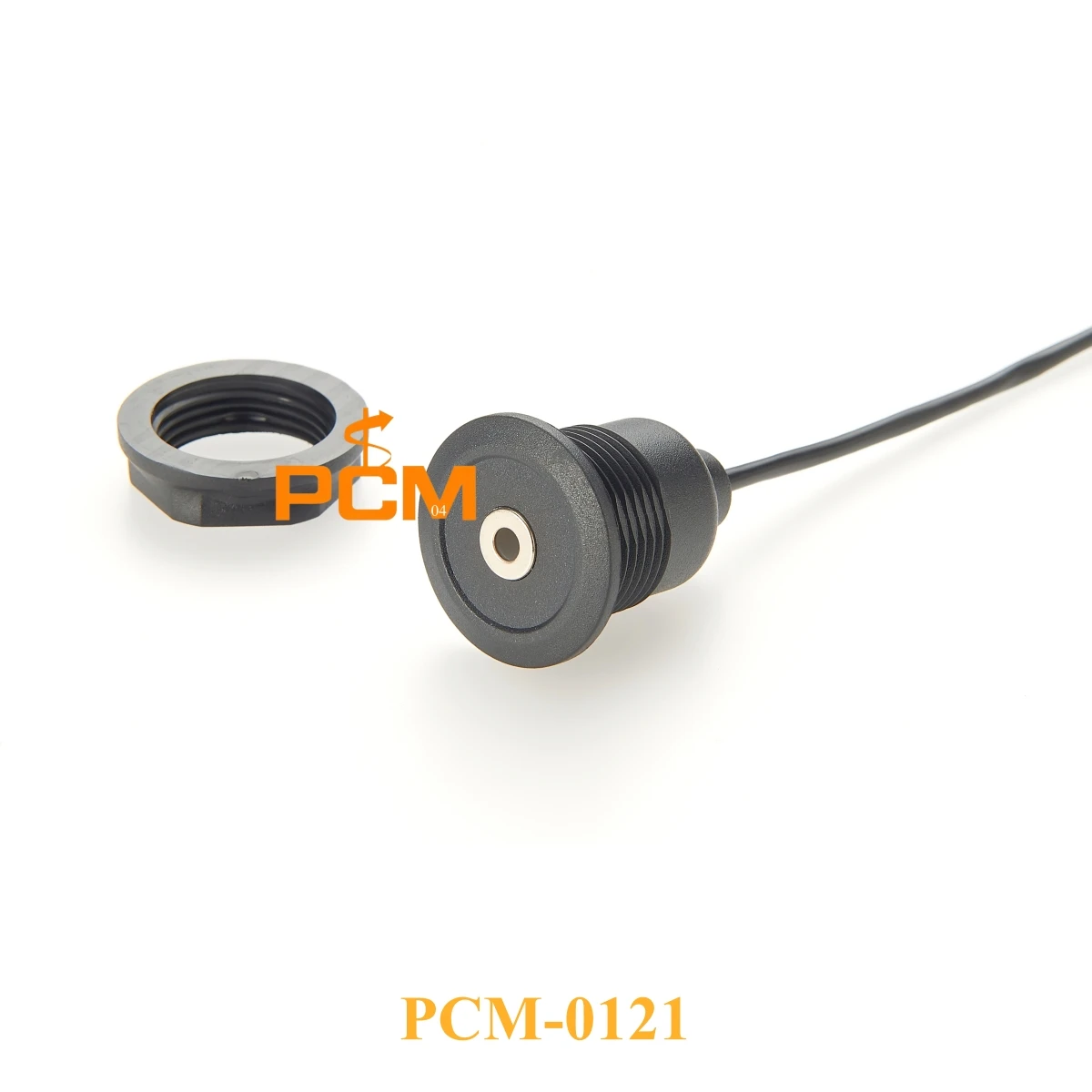 3.5mm stereo extension cable,3.5mm female round panel mount connector to male connector wire,front mount and rear lock