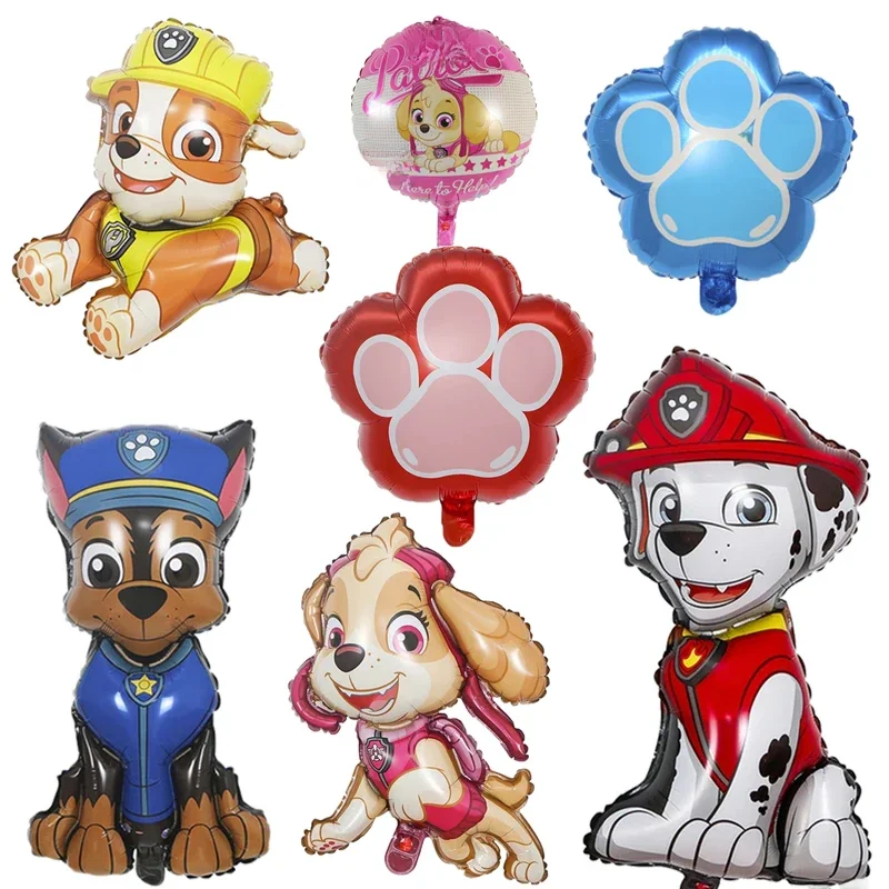 Ballon en aluminium patte Ryder poubelle Chase Skye Rocky Zuma Everest décorations de fête d'anniversaire fournitures pour enfants jouets Globos