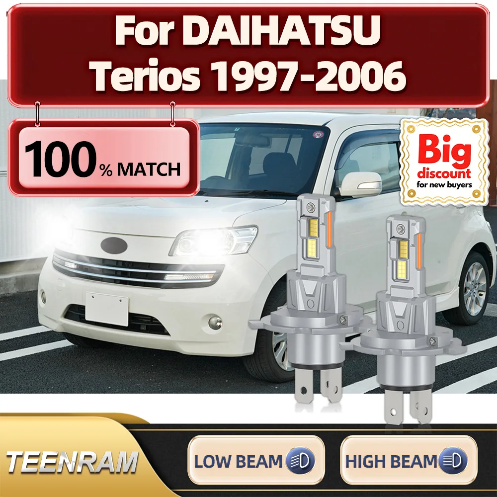 

TEENRAM For DAIHATSU Terios 1997 1998 1999 2000 2001 2002 2003 2004 2005 2006 Car LED Headlight Ampoule Canbus Headlamp Bulb