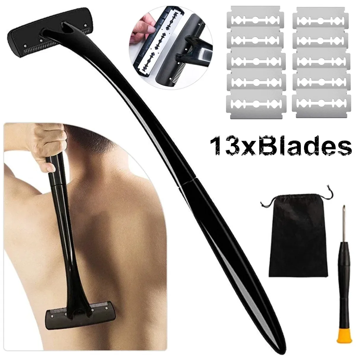 Long Handle Back Shaver for Me - Men'S Grooming Tool ulasan dan harga