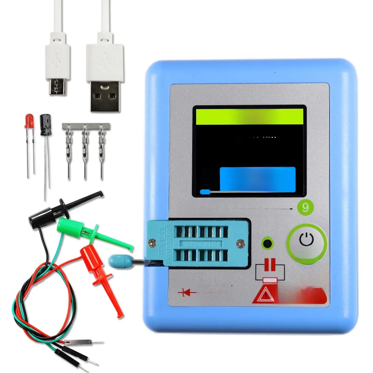 LCR-MF9 LCR-TC1 LCR-T7 Wyświetlacz LCD Multimetr Tester tranzystorów Dioda Trioda Kondensator Rezystor Miernik testowy MOSFET NPN PNP — 2