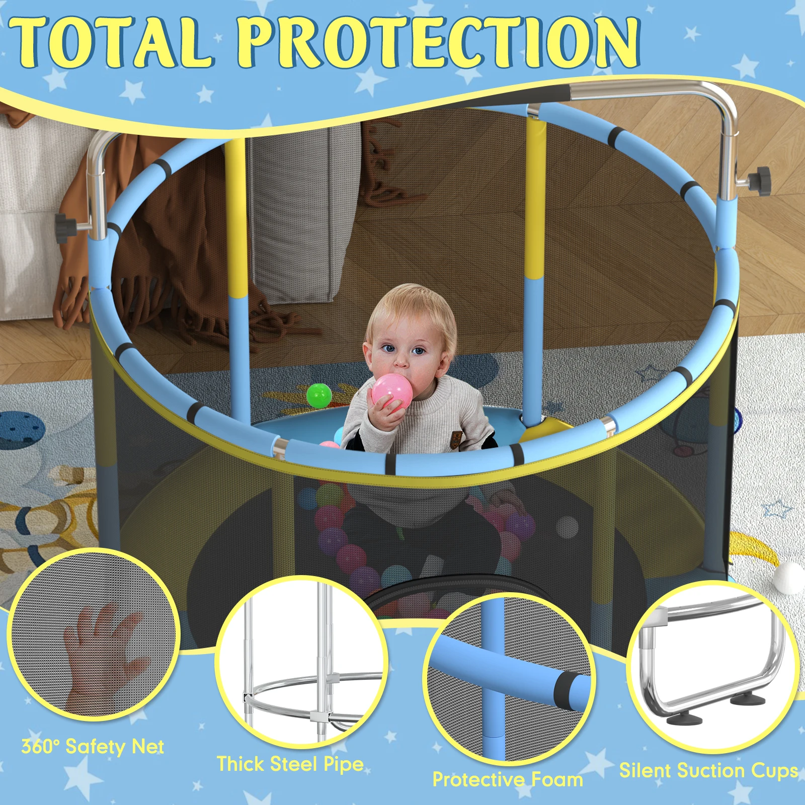 Trampolín para Niños Pequeños  - Kids Outdoor Hammock Swing reseña y precio