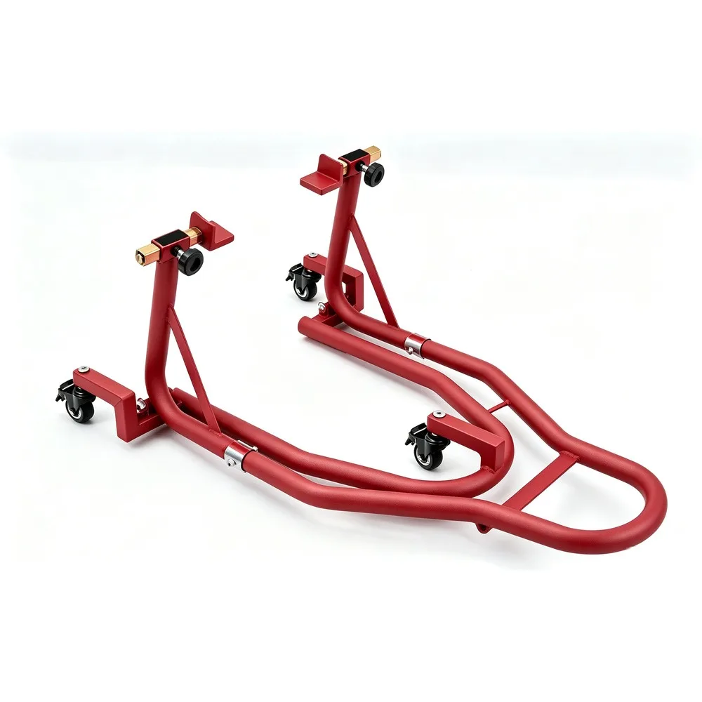 Hochbelastbarer Motorrad-Montageständer, verstellbarer Universal-Hinterrad-Hebeständer mit Rollen, Transportwagen für Sportmotorräder, Dirt Bikes, Wartung, Reparatur, Garagenlagerung, Werkzeug,