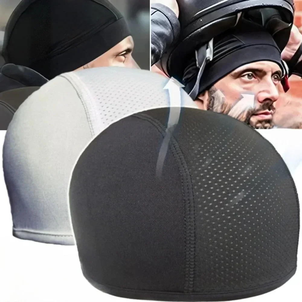 AliExpress 1PC Motorcycle Cycling Cap Quick Dry Breathable Moisture Wicking Under Helmet Beanie Inner Lined Dome Sport Cap Cycling Hat