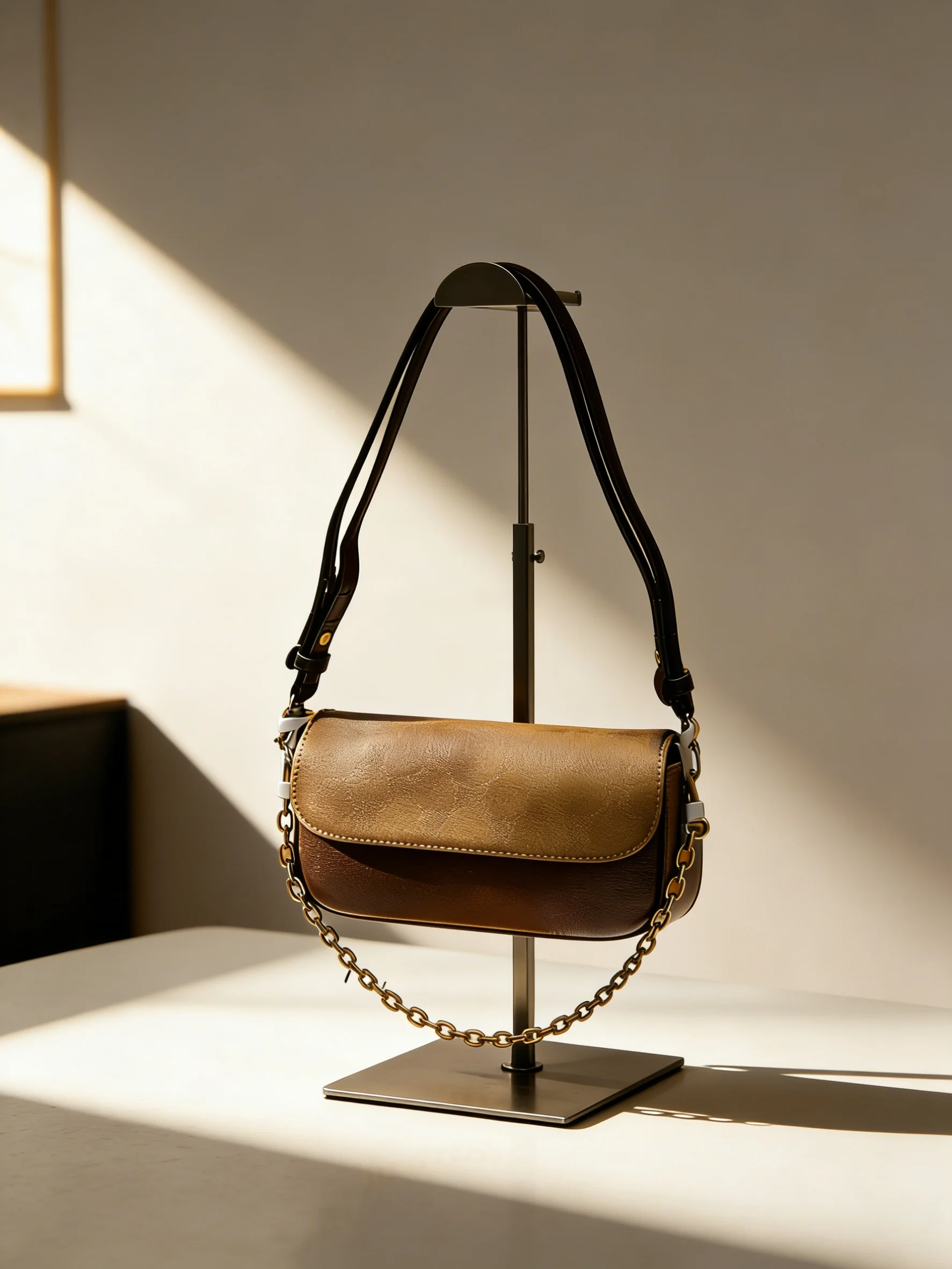 

Women Handbag With Fashionable Compact Chain Decoration Classic Versatile Size: 23.5 * 12 cm