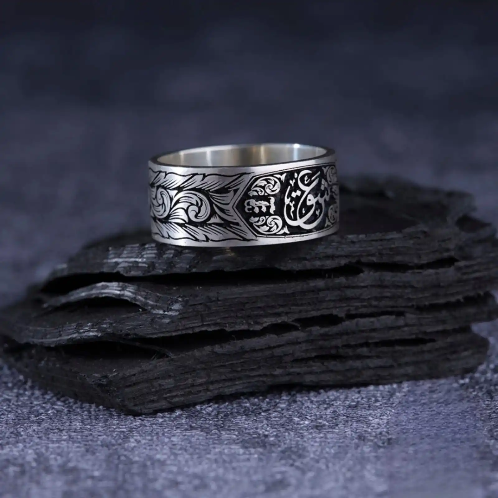 

Named Silver Jewelry Set - Men's and Women's Design Rings - Adjustable Jewellery - Gift for Him, Her - Turkish Handmade Ring