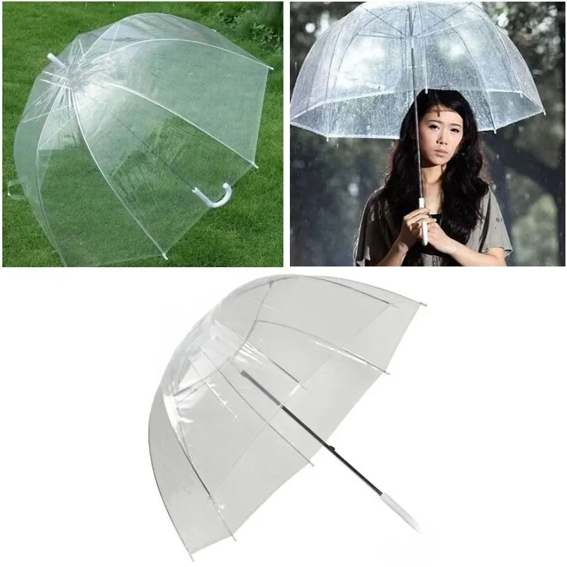 10 sztuk/partia Bubble głębokie Parasol kopułowy Apollo przezroczysty Parasol dziewczyna grzyb Parasol wyczyść przezroczysta bańka Parasol ZA3437 — zdjęcie 2