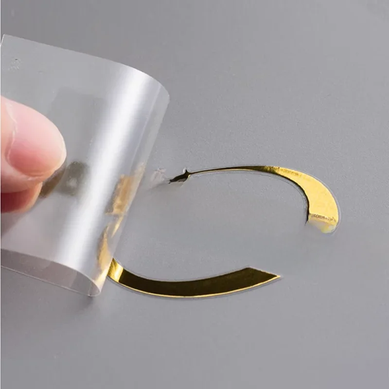 Autocollant de transfert 3D personnalisé, 100 pièces, autocollant de transfert brillant or argent, Logo de marque de société, autocollants de transfert personnalisés pour mariage