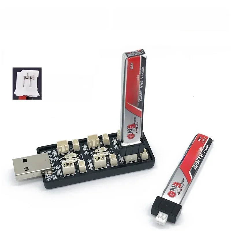 Carte adaptateur de chargeur de batterie, 6CH USB 1S veFuchsia/veHv 3.7V/4.2V 3.8V/4.35V, pipeline 5V, pour importateur RC jouet medel