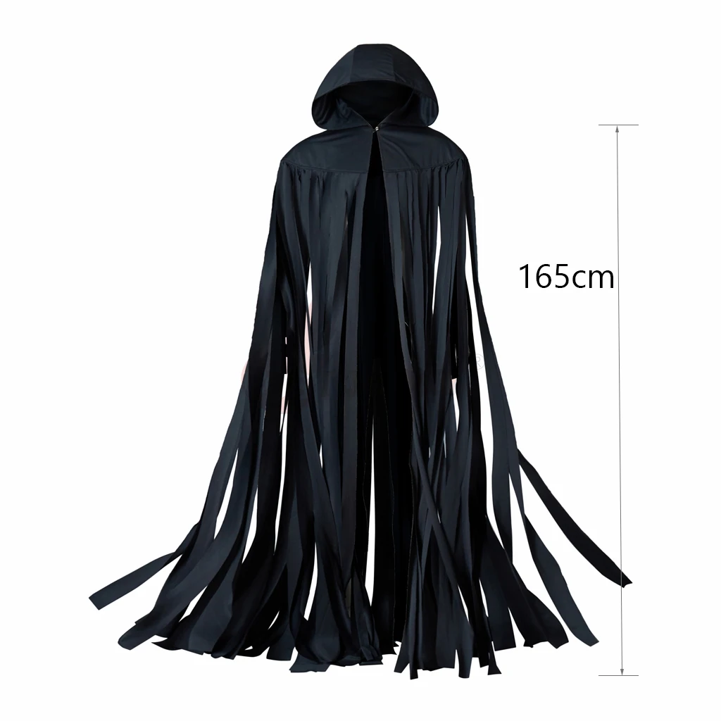 Cape de Cosplay Noire pour Halloween, Cardigan Unisexe à Capuche, Costume Gothique  200000532