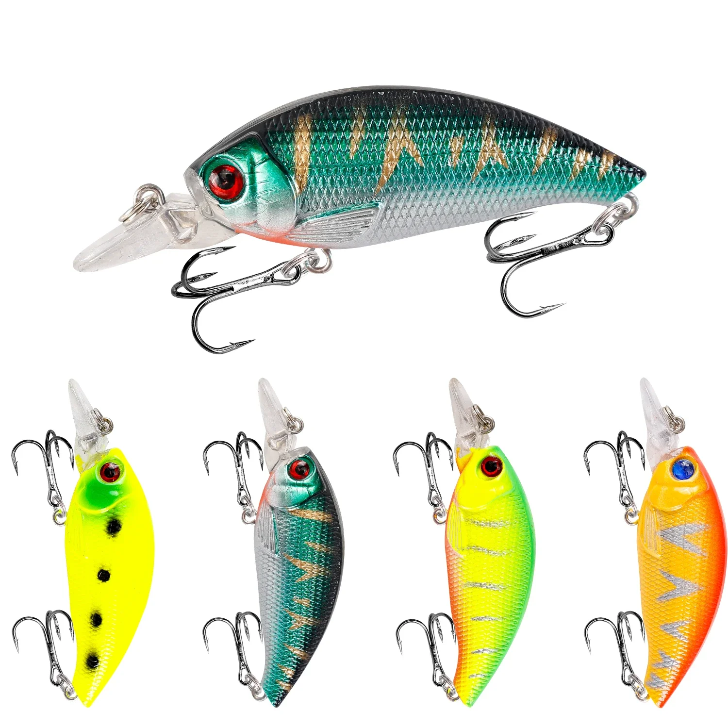 1 sztuk przynęty wędkarskie crankbait woblery 7.5cm 8.6g pływające sztuczne tworzywo sztuczne twarda przynęta jakości Minnow Bass przynęta na szczupaka — zdjęcie 2
