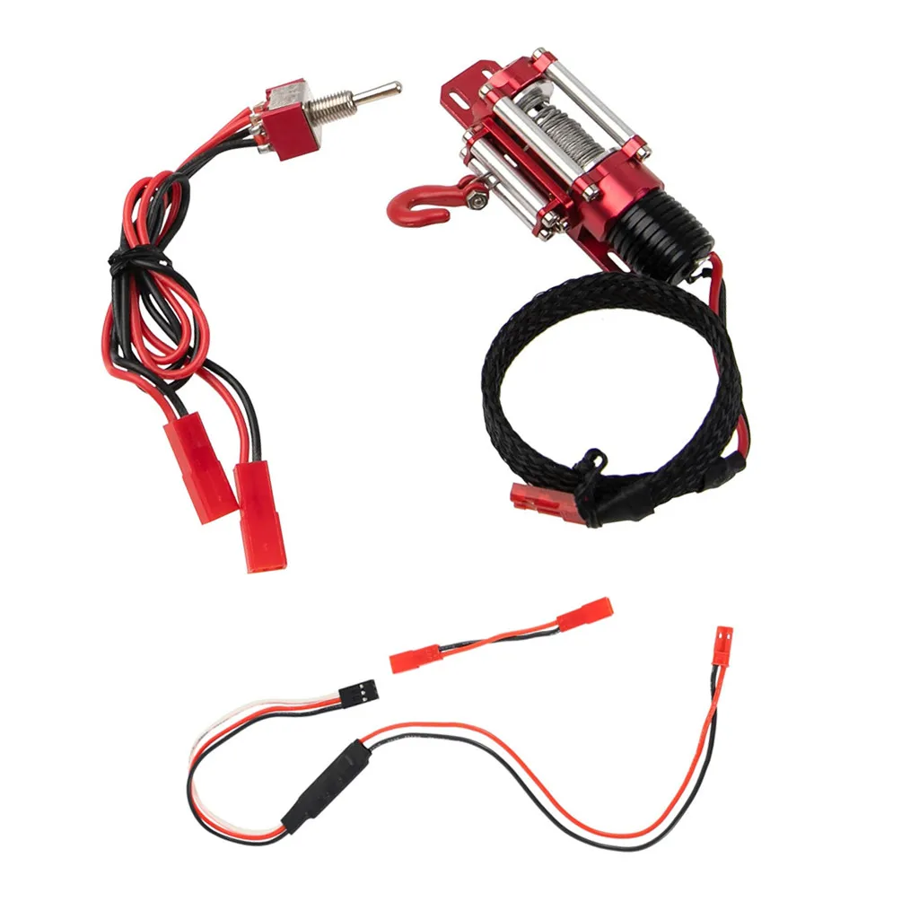 RC-Modellfahrzeug im Maßstab 1:10, Raupenautos, Zubehör, kabelgebunden, automatische simulierte Metallwinde für 1/10 TRX4 TRX6 SCX10 Axial Redcat