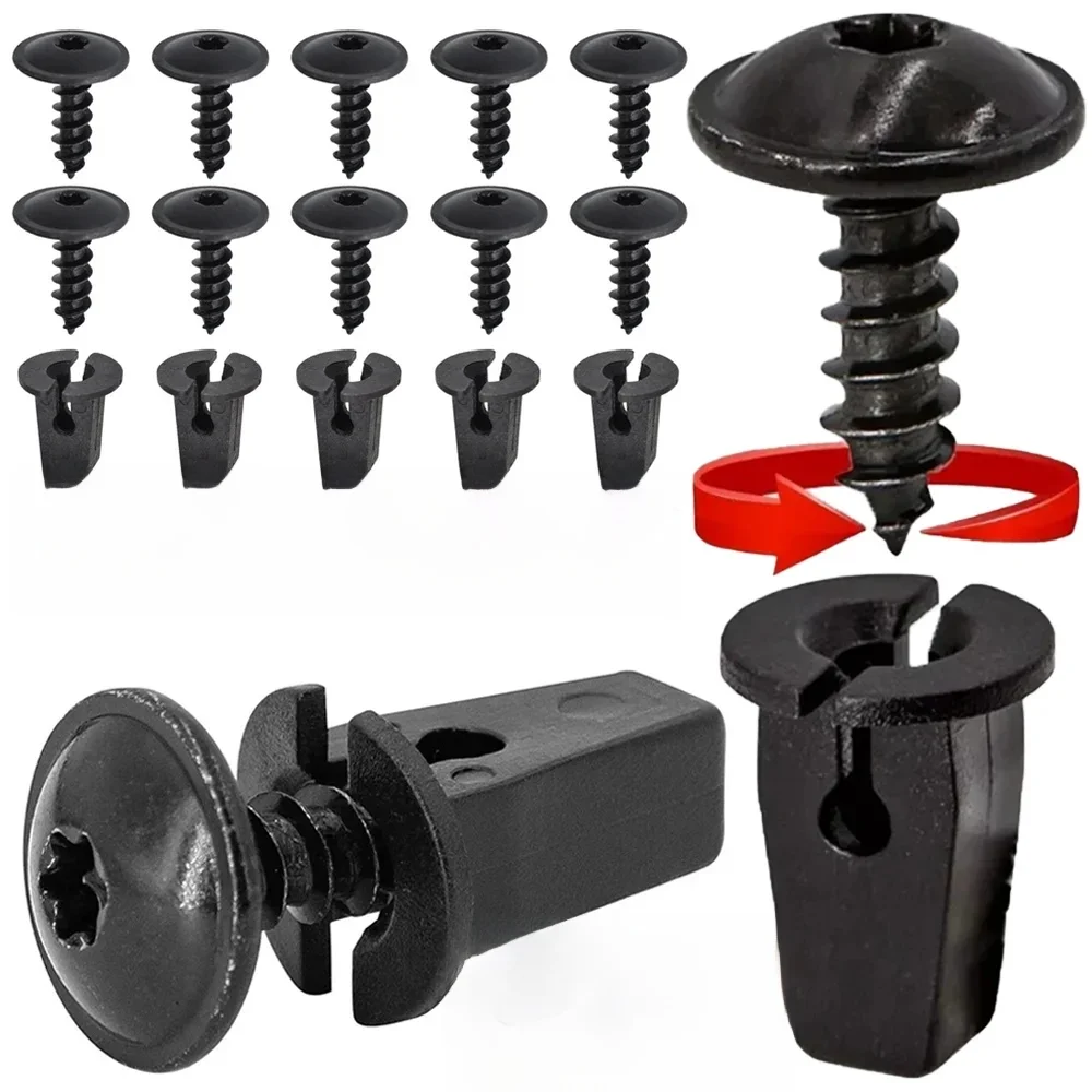 10/20 Paar selbstschneidende Auto-Schrauben, Motorklemmen, Torx-Schraube, Bolzen, Stoßstangenbogen, Schmutzfänger, Spritzschutz, Unterboden-Zierbefestigung