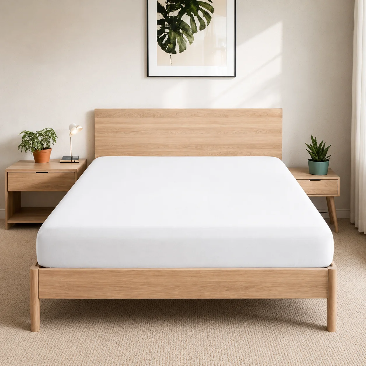Sábana Bajera Ajustable 100% Microfibra Ligera, Sábana para Cama 90/105/135/150 x 200 cm, Altura 25 cm, Suave, Transpirable y Fácil de Colocar