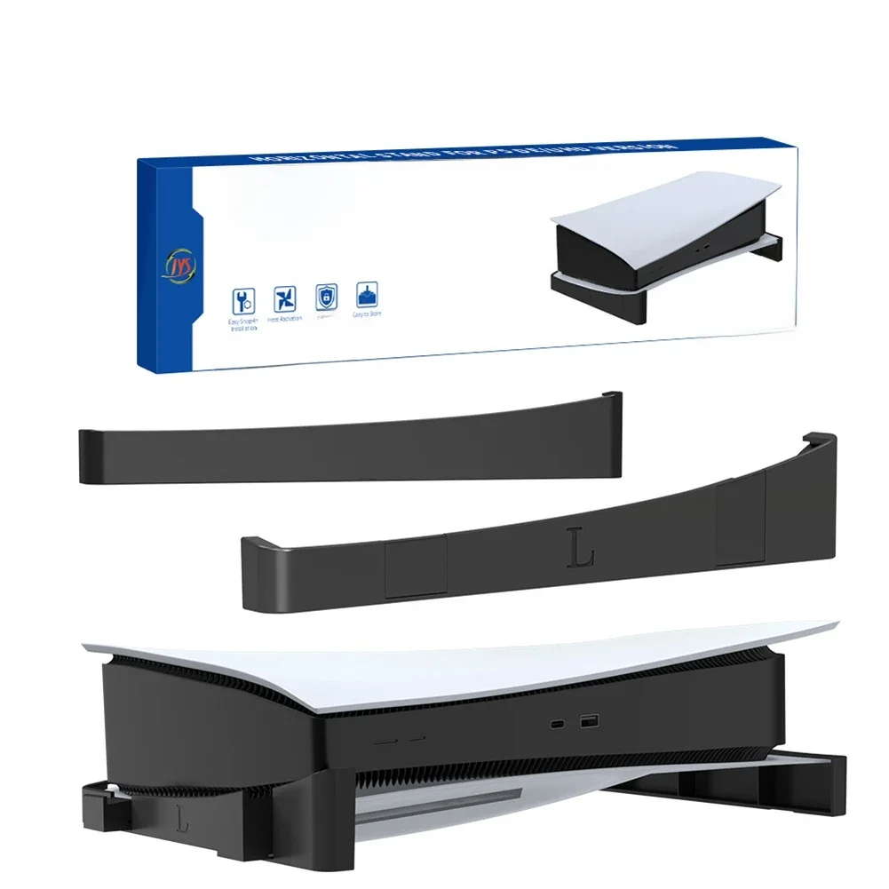 Support de stockage Horizontal pour PS5, 2 pièces/ensemble, support de station d'accueil pour Console de jeu numérique/optique, édition, support blanc/noir