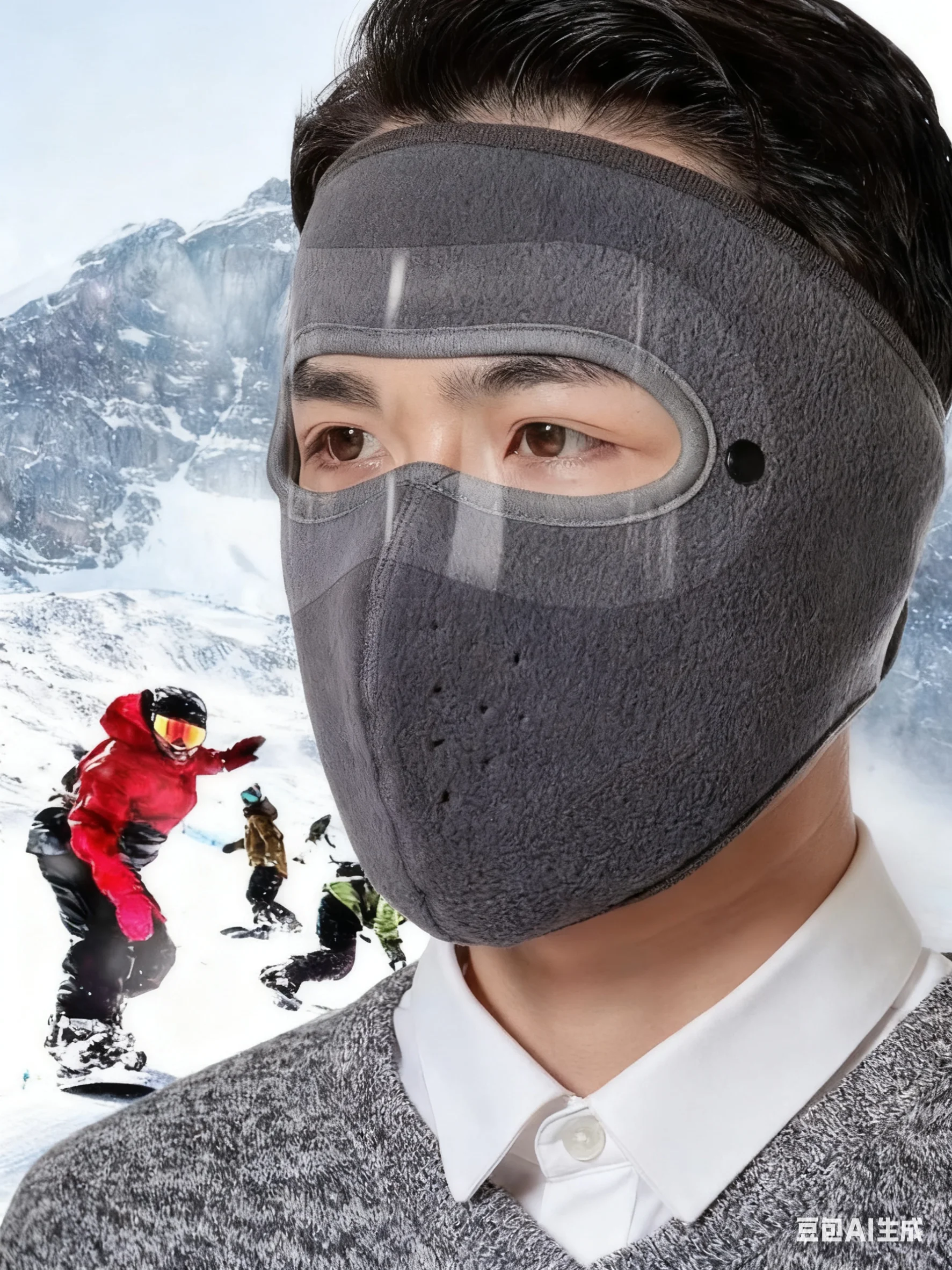 AliExpress WRELS Unisex Winter Warm Face Mask with HD Anti Fog Goggles Windproof Cold Proof Polar Fleece Scarf Breathable for Outdoor Cycling