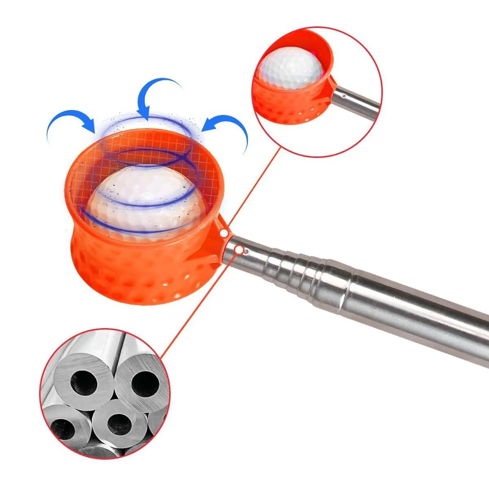 Golf Ball Retriever retrattile Grabber Park Golf Ball Collector Park pallina da Golf accessori per sport all\'aria aperta