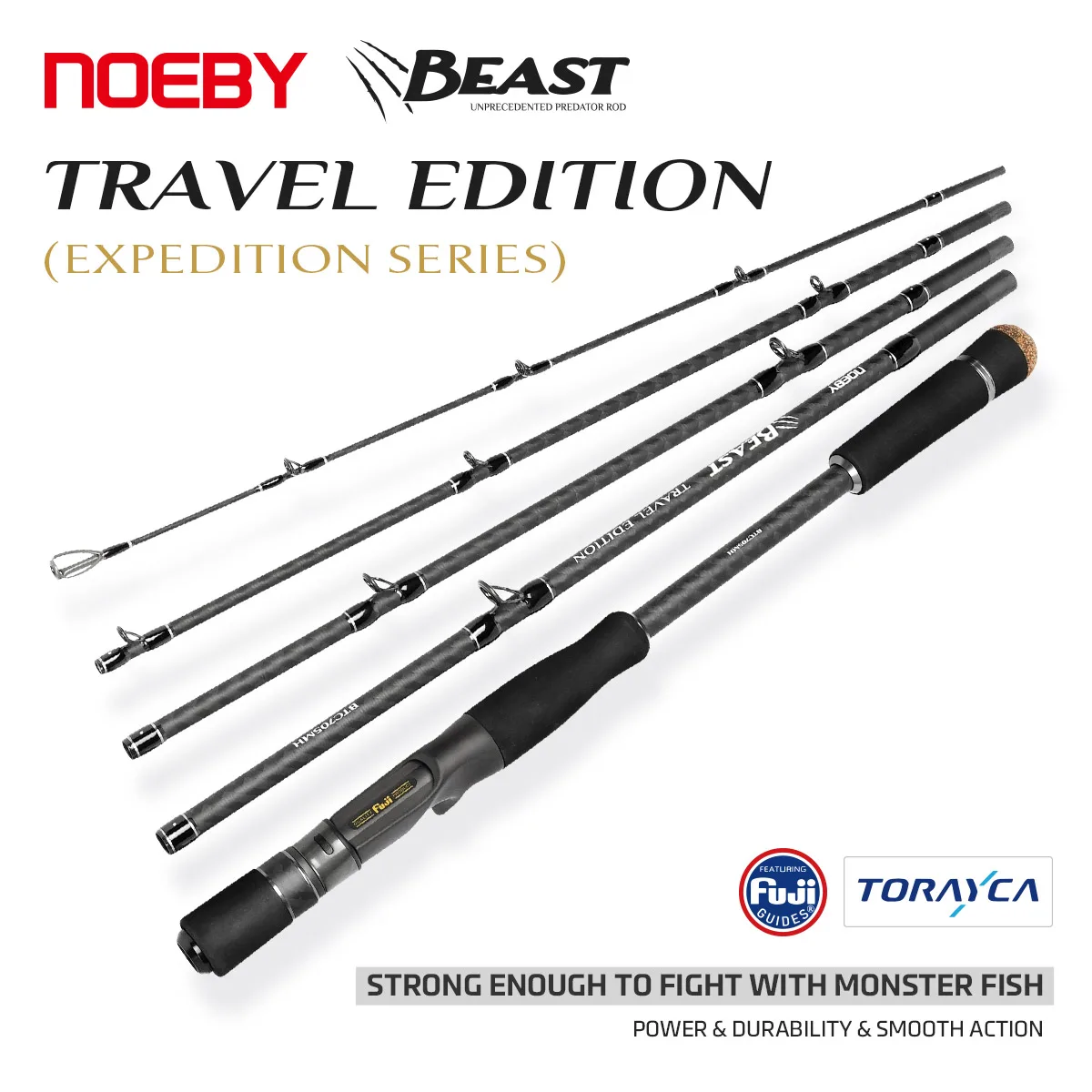 NOEBY Beast Travel Edition Angelrute 1,83m 2,13m Max PE4 Fuji Torayca Predator Monster Spinning Baitcasting Tragbare Angelruten