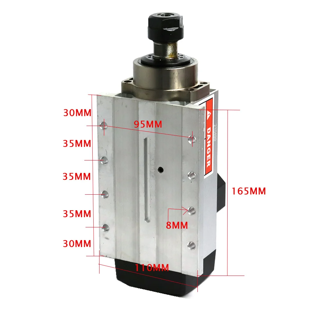 2.2KW Spindle 220v/380v Air-cooled 2200W CNC Milling Motor+2.2kw Inverter+ER20 Collet CNC Spindle Motor for CNC Router.