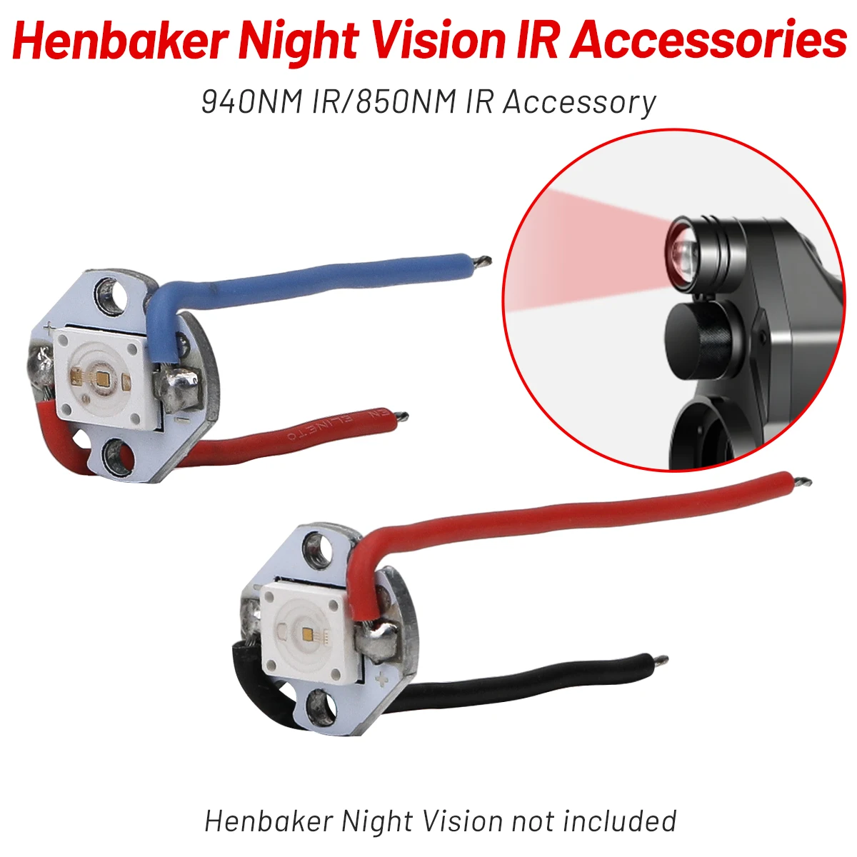 Henbaker-Lunette de visée à LED infrarouge, vision nocturne, accessoires IR, NV710S, NV700S, NVgarding CY789, CY800, CY900, 850nm, 940nm