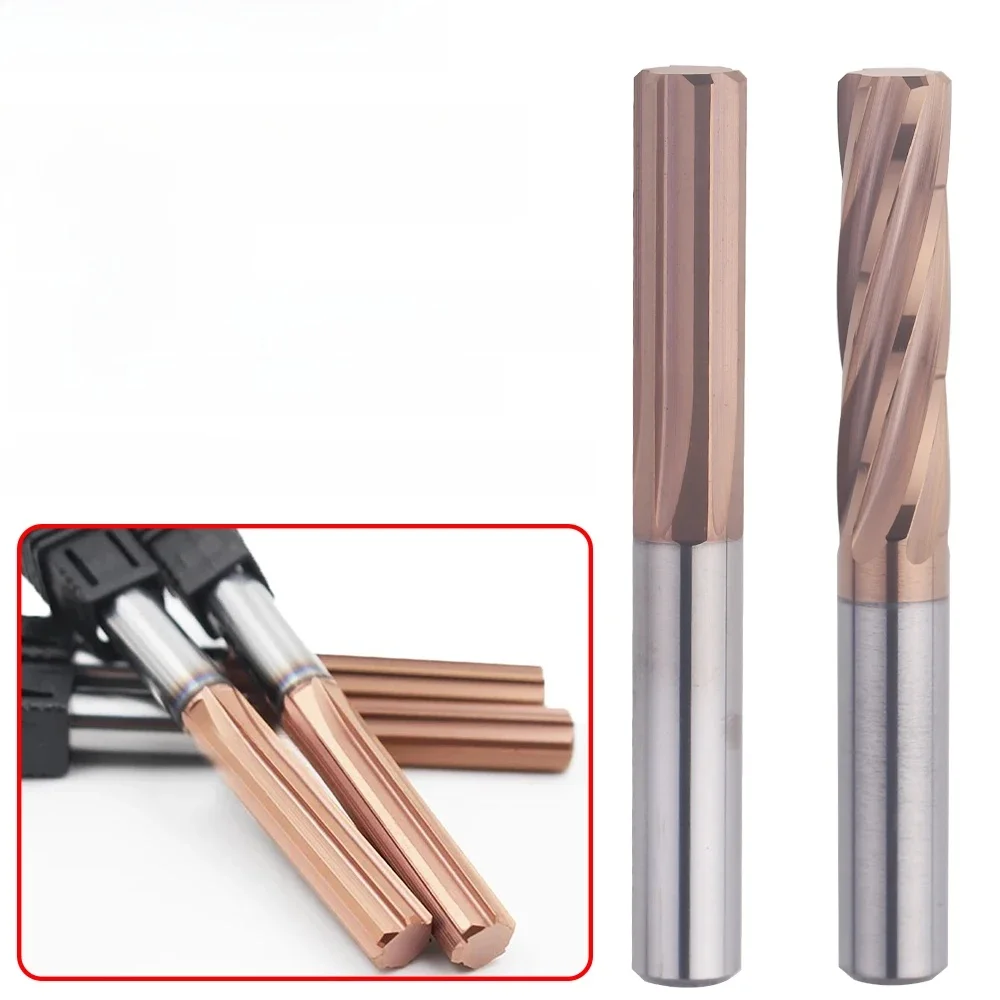 H7 Rozwiertak maszynowy z węglików spiekanych Spiralny prosty 6,1 6,2 6,3 6,4 6,5 6,6 6,7 6,8 6,9 mm 6-ostrzowy rozwiertak CNC do otworów przelotowych — zdjęcie 2