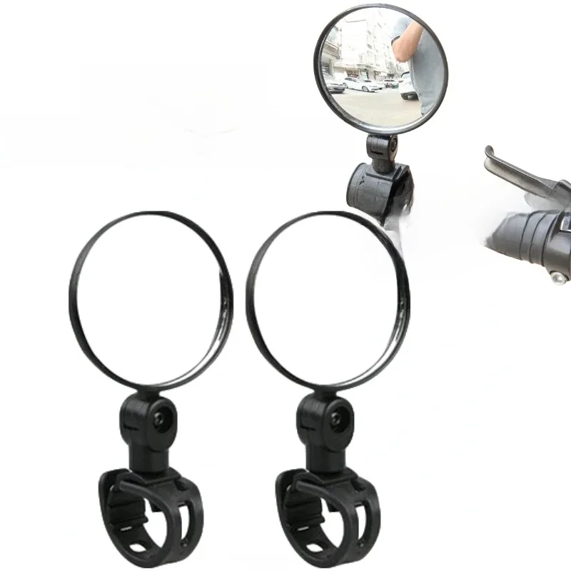 AliExpress 1/2pcs Bicycle Circular Rearview Mirror 360 Degree Rotation Riding Rearview Mirror Adjustable Cycling Handlebar Rear View Mirror