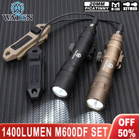 WADSN M600DF Flashlight Powerful 1400Lumen Tactical Augmented Dual Function Pressure Switch Airsoft M600 Hunting Scout Light